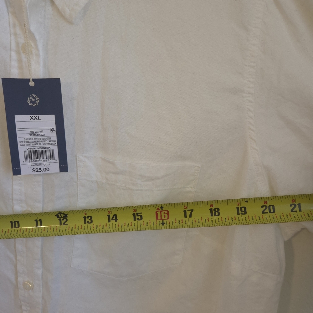 Universal Thread Long Sleeve Classic Fit Button-Down Shirt  White XXL - Picture 12 of 15
